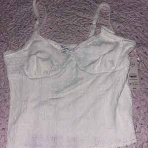 No Boundaries White Textured Lace Top